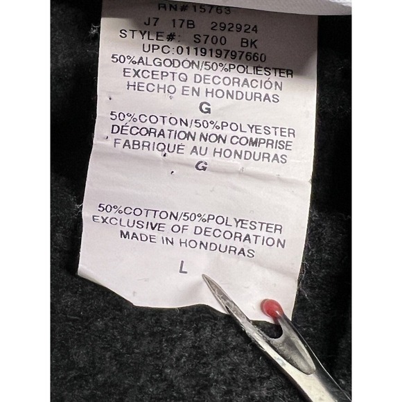 Vintage‎ Champion Eco Hoodie Y2K Foo Foo Embroidered Roses Black Mens Sz L - Picture 6 of 9